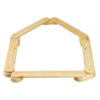 Wooden Balance Beam natural 5 elements