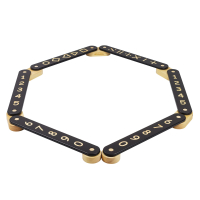 Дървена баланс пътека от 6 елемента в черен цвят