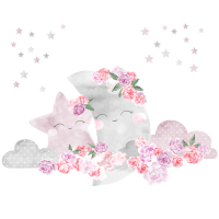 Стикер | Розова луна